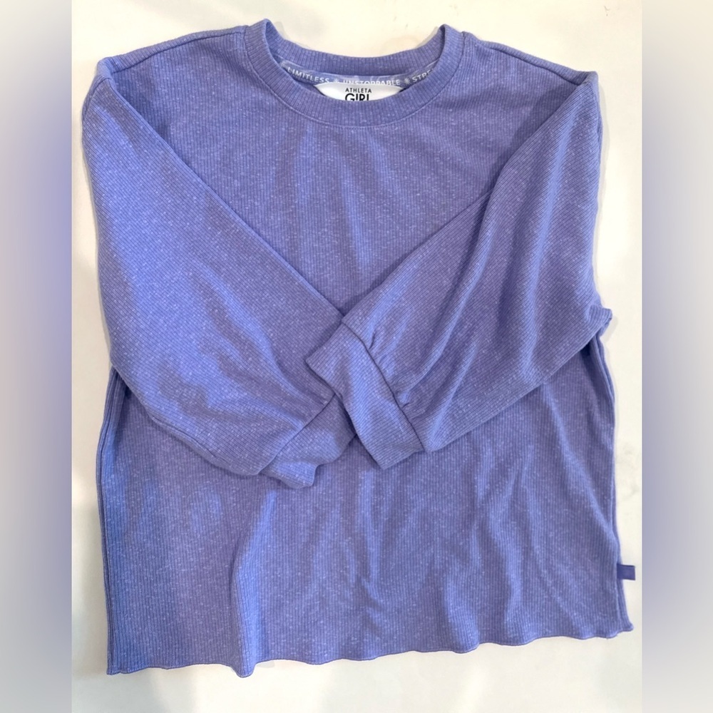 Athleta Girl XS Lavender 3/4 length Sleeve Top